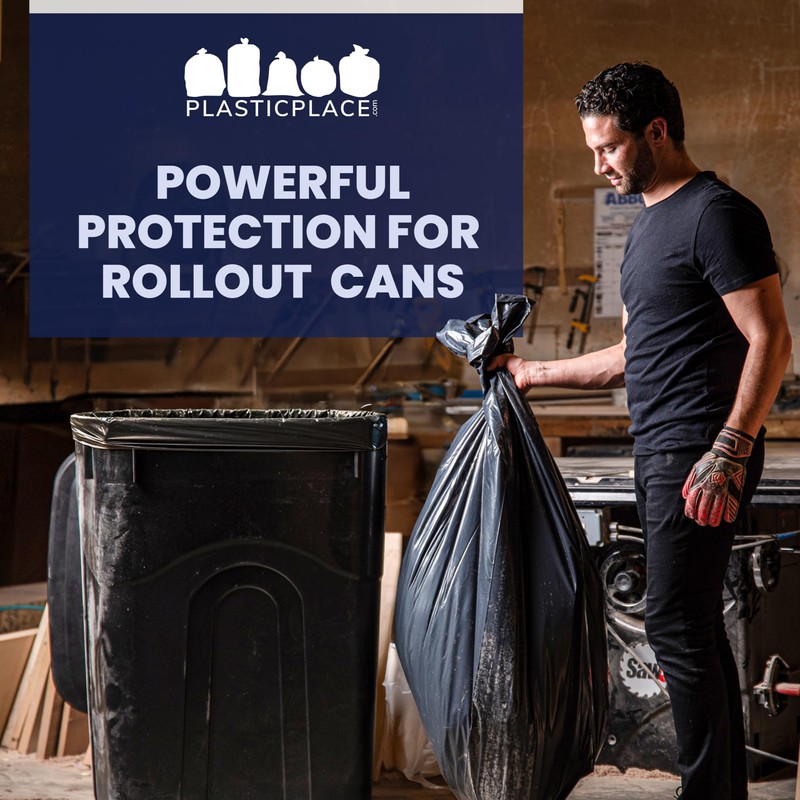 Plasticplace 95-96 Gallon Garbage Can Liners │ 1.5 Mil │
