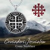 LEECCI Jerusalem Cross Necklace for Men 925 Sterling Silver Crusaders