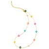 COOLSTEELANDBEYOND Colorful Flower Beads Necklace Chocker Collar Necklace, Multi Color