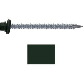 #10 Metal Roofing Screws: (1000) Screws x 2-1/2" Hartford Green Hex Washer Head Sheet Metal Roof Screw. Self Starting/Tapping EPDM Washer. Colored Head for Corrugated Roofing