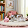 JIzian Mini Simulation Rabbits, Realistic Cute Plush Rabbits Lifelike Plush