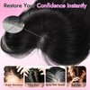 Hair Toppers for Women, 5x6 Inch Large Base Clip In,24