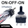 DWMD 2Pcs 30Amp 250V AC DPDT Latching Rocker Toggle Switch,
