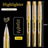 Gold Pens Metallic Gel Ink 1.0mm Tip Highlight Marker Rollerball
