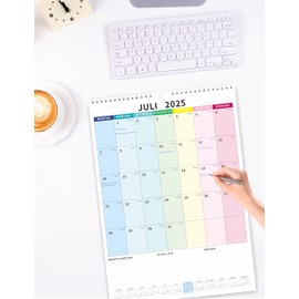 Saiwiimody Large Wall Calendar 2025 2026 (18 Months) 30.5 x 43 cm Colourful Calendar with Holidays July 2025 to Dec. 2026 with Holiday Family Planner for Hanging with Annual Calendar Planning Monthly