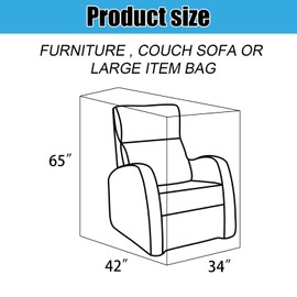 EHRGK Plastic Couch Cover,Clear Sofa Cover,Waterproof Furniture Covers for Moving and Storage,Couch Cover Moving Bags,Plastic Sofa Bag Slipover Furniture Protector,Recliner Cover