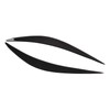 2pcs Headlight Eyebrow Glossy Black Abrasion Resistance Replacement for Infiniti