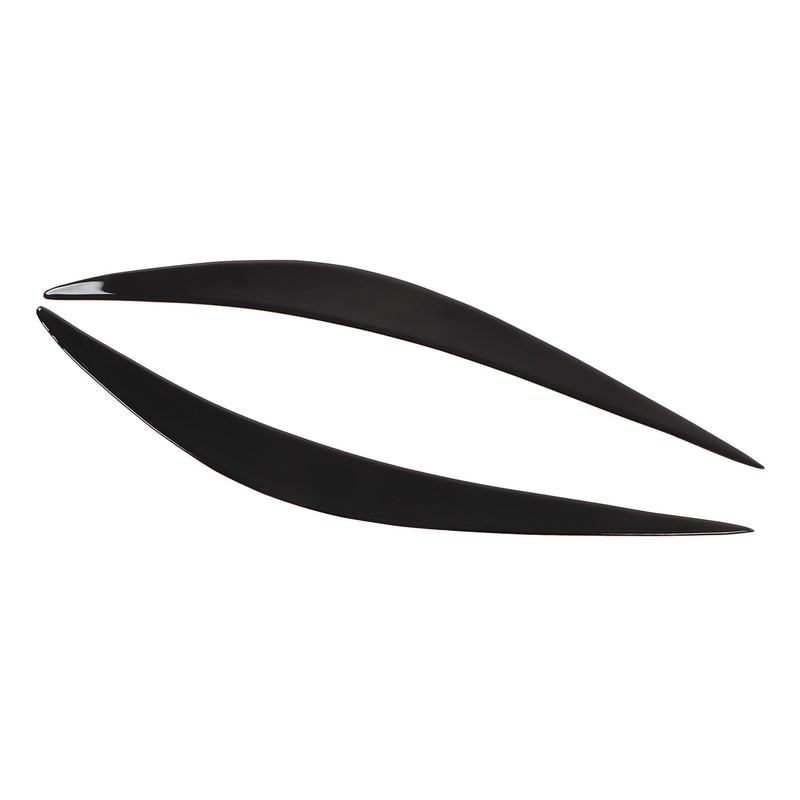 2pcs Headlight Eyebrow Glossy Black Abrasion Resistance Replacement for Infiniti
