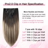Sweetmet Pro2.0 Clip in Hair Extensions Real Human Hair 20inch