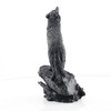 Wildlife Howling Wolf Statue and Figurine Black Wolf Sculpture for