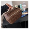 Soushop Large Capacity Cosmetic Bag for Women Portable Waterproof PU