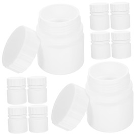 NOLITOY 12pcs Hdpe Solid Jar Bottles for Toiletries Portable Travel Containers with Screw Caps Leakproof Design