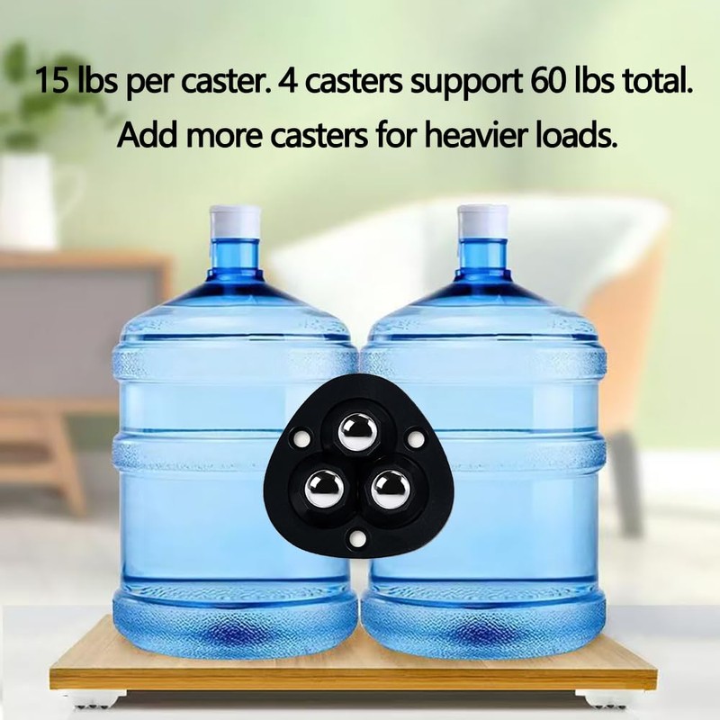 Small Adhesive Casters Wheels for Appliance: 8 Pcs Kitchen Counter