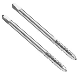 QUARKZMAN Pack of 2 Straight Groove Taps, M5 x 0.8 H2 80 mm Extra Long Metric Screw Machine Thread Cutting Tools, High Speed Steel 6542 (HSS 6542)