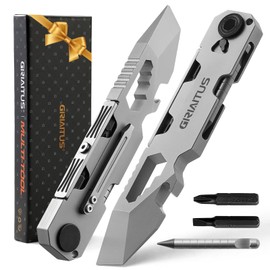 Edc Pry Bar 10-in-1 Multitool with Bi-Directional Ratchet Screwdriver and Eternal Pin, Wrenches, Crowbars, Bottles and Box Openers, Gifts for Men, Camping Accessories
