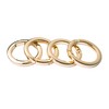 Bobeey 4pcs Round Carabiner Metal Spring Key Ring,Spring Snap Hooks