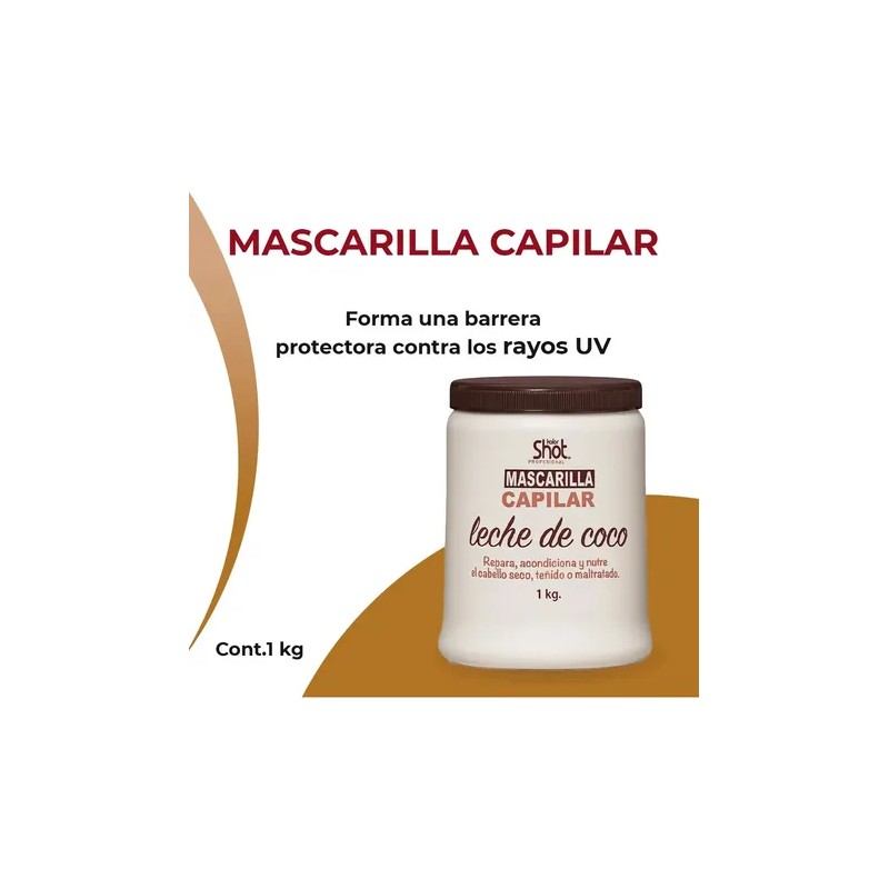 Mascarilla Capilar Coco Tratamiento Kolor Shot 1kg 2 Piezas