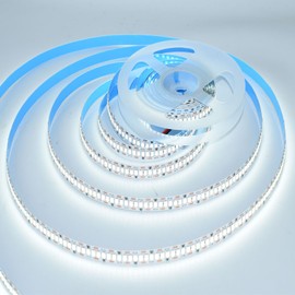 HAASHADA AC110-130V LED Strip Lights，Dimmable 10000LM 16.4ft/5m SMD 2835 600 LEDs Waterproof IP68 LED Lights Strip Ribbon, More Brightness Than Low Voltage LED Strip Lights (Daylight White 6000K)