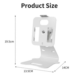 shinar Metal Swivel and Tilt Stand for Echo Hub 8” No Need Mounting Adjustable with 360 Degree Rotatable Desktop Stand Mounting Bracket Stable Big Base Tablet Stand Holder for Echo hub (White)