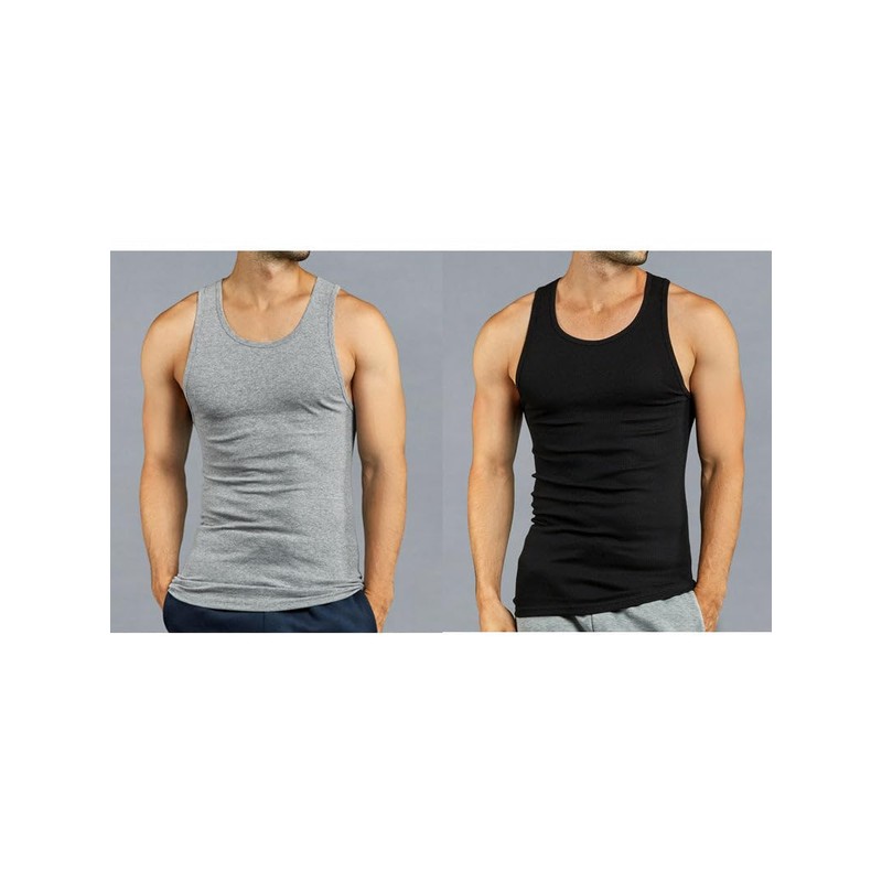 Knocker Men's 3 pc Tank Top Undershirts A-Shirt (M, 2