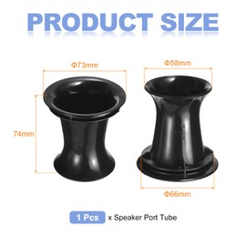 uxcell 66mm x 74mm Speaker Port Tube Subwoofer Tube Bass Woofer Box 4pcs