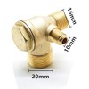 Anawakia Air Compressor Check Valve 3-Port Brass Male Thread Air