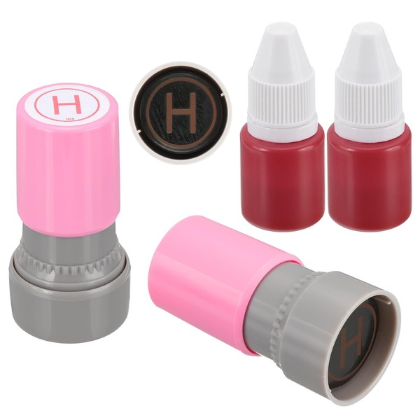PATIKIL Letter Stamps Self Inking, 2Pcs Alphabet H Character Teacher