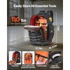 VEVOR Rolling Tool Backpack, 110 lbs Load Capacity, 72 Pockets