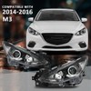 CHEDA Projector Front Headlights Assembly Headlamp Compatible with Mazda 3