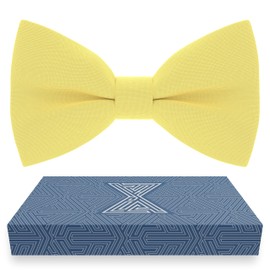 Bow Tie House Corbata de Moño para Niños y Bebés Pre-atada y Ajustable, para Boda, Graduación, Eventos Formales, Elegante para Tu Estilo (Limón, Pequeño)