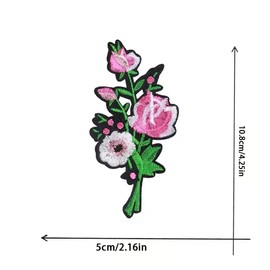 Paotxpum 12 Pieces Embroidered Iron onPatches Iron on Patches Sets Embroidered Sew Applique Repair Patch Sew On/Iron on Patch Applique for Clothes, Dress, Hat, Jeans, DIY Accessories