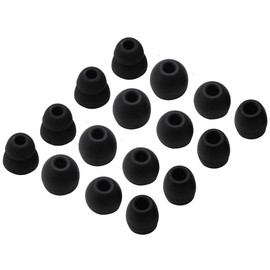 JNSA Replacement Ear Tips Silicone Earbuds Buds Set for Powerbeats Pro Beats Wireless Earphone Headphones,[upgrade] 16PCS 8 Pairs,Black