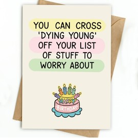 Funny Birthday Cards for Women, Men, Dad, Mom, Brother, Sister, Husband, Friend, and Anyone Humorous Birthday Gifts Unique Birthday Decorations