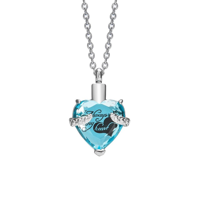 Crystal Cremation Jewelry Urn Necklace for Ashes Always in My