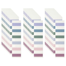 PATIKIL Clear Index Sticky Tabs, 180 Pcs Large Transparent Sticky Notes Bookmarks Planner Stickers Page Tabs for Office Notebooks File Folder Ledger Book, Retro 6 Colors