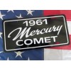 1961 Mercury Comet License plate tag 61 MERC sub compact