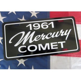 1961 Mercury Comet  License plate tag 61 MERC sub compact