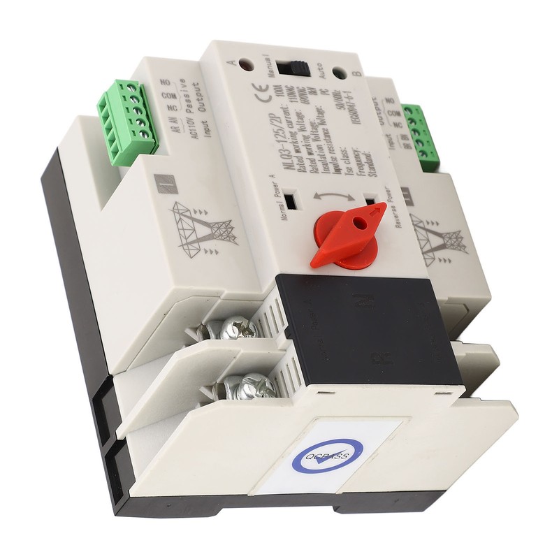 AC110V 100A Dual Power Automatic Transfer Switch 35mm Rail Mounting