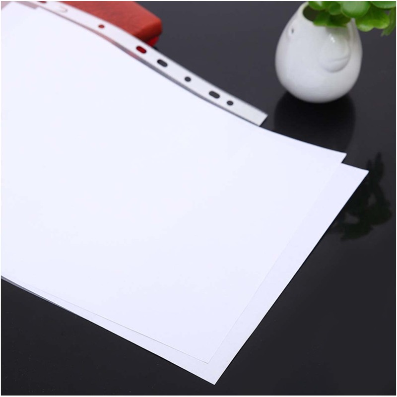 100x A4 Clear Plastic Punched Pockets Sheet Protectors Transparent Cover