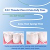 840D Fluffy Floss Threaders,Deep Clean Dental Floss for Braces, Bridges,