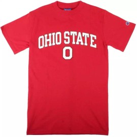 Champion Ohio State T-shirt - Ohio State Arched Over "o"- By Champion - Scarlet - M