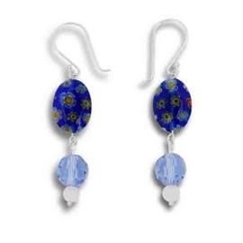 Luxury Ladies Sterling Silver Flower Design Earrings