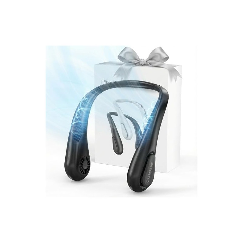 COMLIFE Portable Bladeless Neck Fan - Rechargeable Cooling Device