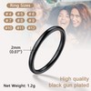 Stacking Rings for Women Black Size 11 Couples Rings