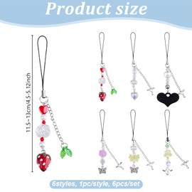 GOMAKERER 4 Pcs 4 Styles Ceiling Fan Pull Chains, Tibetan Style Adjustable Decorative Extension Alloy Fan String Chain Ornaments for Lighting Lamp Decor