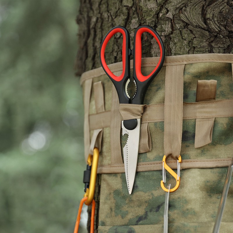 Portable Travel Organizer with Webbing Hanger Outdoor Hanging Camping Utensil
