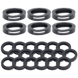 Joyangy 24mm Key Cap Covers, Pack of 24 Black Rubber Key Identifier Coding Tags Sleeve for Office, House, and Apartment Keys