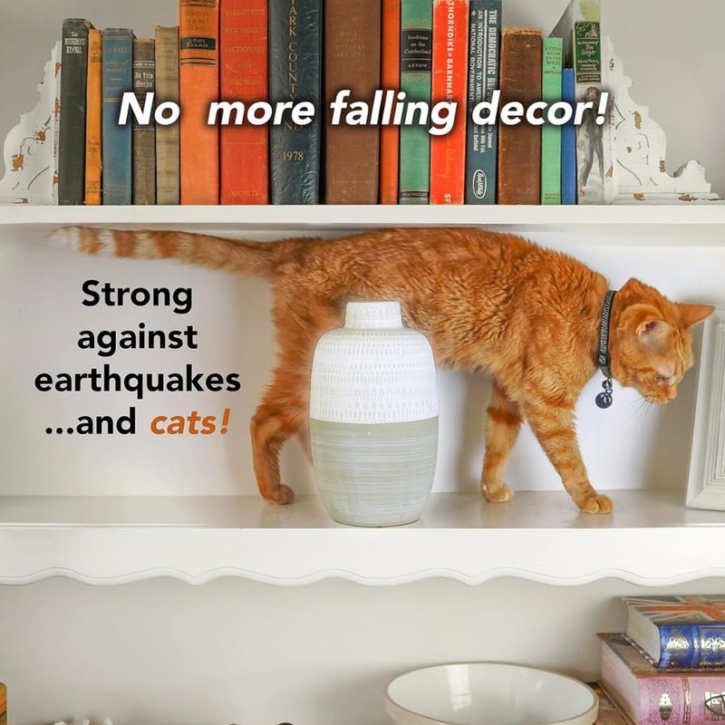 Quakehold! (66111) Crystalline Clear Museum Wax 2oz (4-Pack) – Reusable,