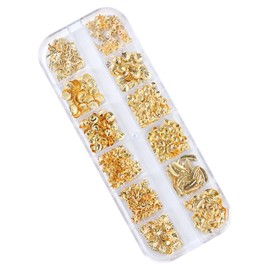 Healeved 12grid Metal Sea Star Nail Patches Manicure Stickers Metal Nail Art Decor Sea Theme Sticker