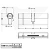 SEPOX® 60mm Euro Door Lock Cylinder, Anti Snap Barrel Lock